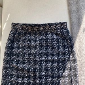 Marc Jacobs Tweed Navy Plaid Skirt